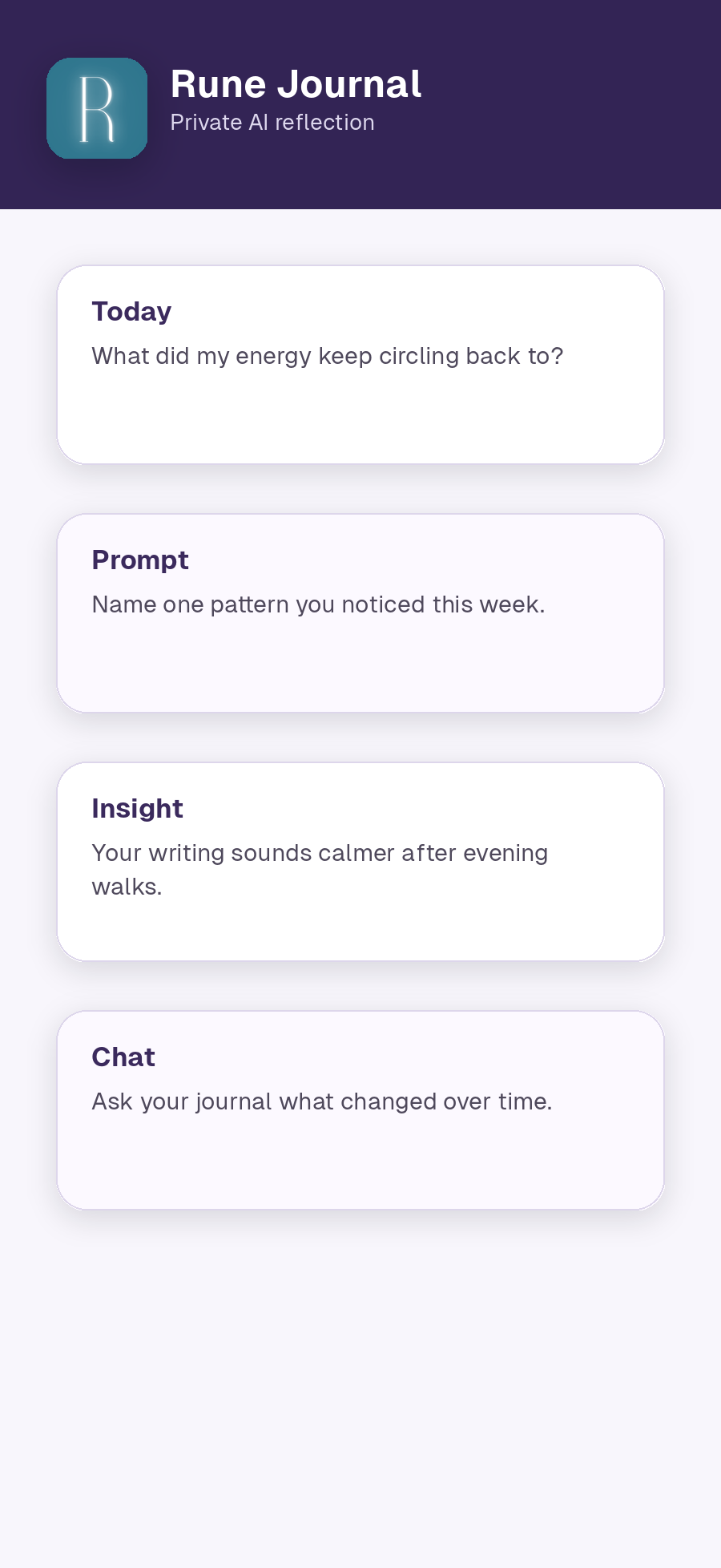 Rune Journal app preview