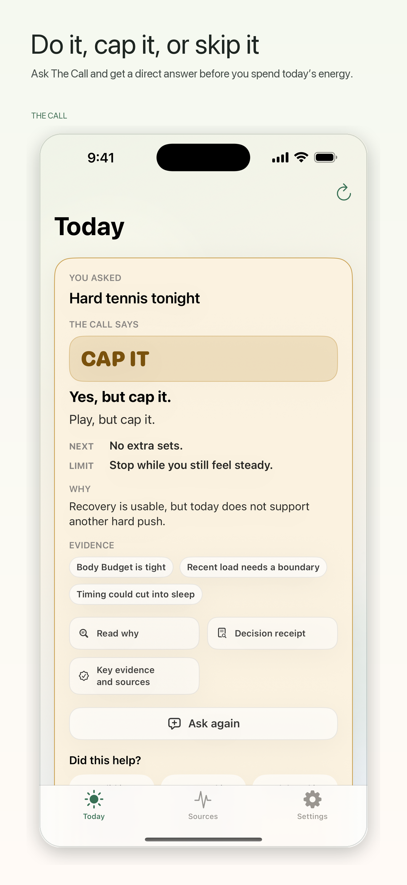 The Call: Body Budget app preview